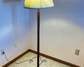 Danish Modern Teak Floor Lamp	59.5 in H x 11in Diameter 	
