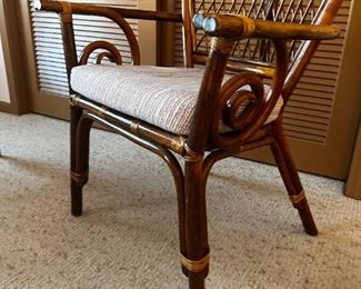 "Vintage Bamboo Rattan Peacock Chair #1 Metro Designs  "	45x27x26in 	HxWxD
