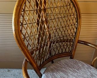 "Vintage Bamboo Rattan Peacock Chair #2 Metro Designs  "	45x27x26in 	HxWxD
