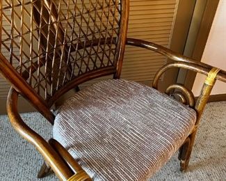 "Vintage Bamboo Rattan Peacock Chair #2 Metro Designs  "	45x27x26in 	HxWxD
