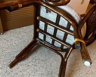 "Vintage Bamboo Rattan Peacock Chair #2 Metro Designs  "	45x27x26in 	HxWxD
