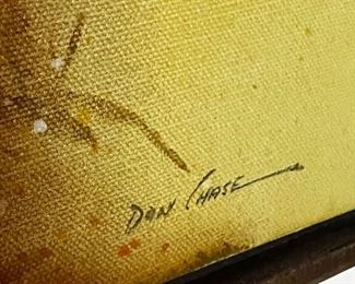 Original Art  Don Chase Summer Flowers MCM Painting 	Frame: 31.2 5 x 25in	
