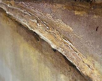 Original Art  Don Chase Beach Cove MCM Painting 	Frame: 31.25 x 31.25in	
