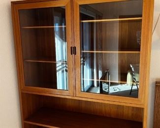 Danish Modern Teak Cabinet Glass Door	75.5 inches tall 43.5 inches wide by 19.5 inches deep.	
