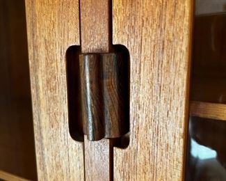 Danish Modern Teak Cabinet Glass Door	75.5 inches tall 43.5 inches wide by 19.5 inches deep.	
