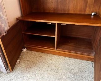 Danish Modern Teak Cabinet Glass Door	75.5 inches tall 43.5 inches wide by 19.5 inches deep.	
