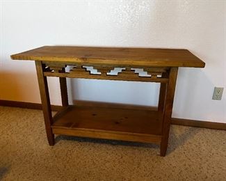 Rustic Southwest Solid Pinewood Console Table 	28 inches tall 46 inches wide 18 inches deep	
