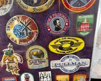 Rare NASA Framed patch collection Railroad, Apollo 24 patches #2	Frame size 21 in x 16 in	
