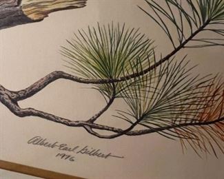 American bald eagle Print- The American bald eagle - Signed Albert Earl Gilbert 1976	Frame measurements 31 x 25	
