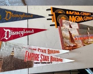 Rare 1970’s Pennants lot of 12 Disneyland, Universal studios, statue of Liberty, Empire State Building	Lot of 12	
