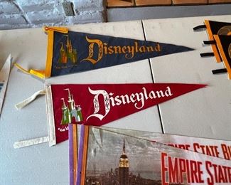 Rare 1970’s Pennants lot of 12 Disneyland, Universal studios, statue of Liberty, Empire State Building	Lot of 12	
