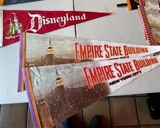 Rare 1970’s Pennants lot of 12 Disneyland, Universal studios, statue of Liberty, Empire State Building	Lot of 12	
