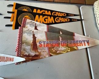 Rare 1970’s Pennants lot of 12 Disneyland, Universal studios, statue of Liberty, Empire State Building	Lot of 12	
