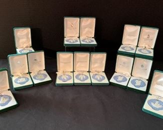 Wedgewood Christmas Ornaments
This lot includes 14 bisque blue Christmas ornaments from the Wedgewood collection. 