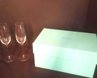 Tiffany & Co. Crystal Champagne Flutes
Two crystal champagne flutes by Tiffany & Co. No chips or cracks. Box included

2¾w x 10h x 2¾d