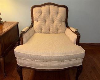 2ND CREAM UPHOLSTERED ARMCHAIR