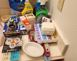 toiletries and cleaners