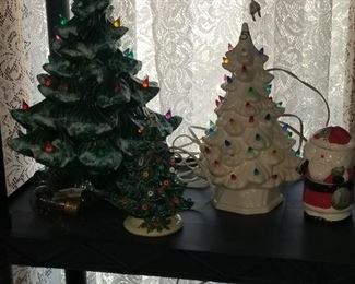 VINTAGE CERAMIC CHRISTMAS TREES