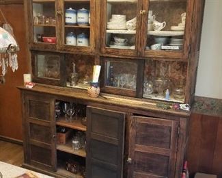 19TH CENTURY COUNTRY STORE 2 PIECE DISPLAY 72Inches wide.