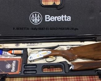 P. BERETTA -Italy-S687EL -GOLD PIGEON-28 ga.- Over & Under