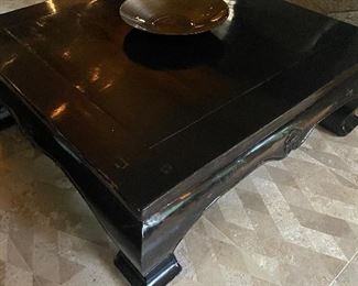 Antique Asian lacquered table circa 1860. Very nice rare and desirable piece.