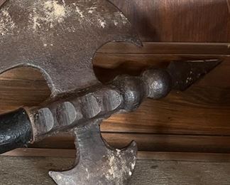 A fine 19th C battle axe 
