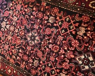 Antique Hand Knotted Hamadan/Hoisanabad Persian Wool Runner 