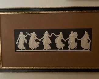 Fantastic Wedgwood Framed Black & White 'Dancing Hours' Plaque Jasperware…valued at $900