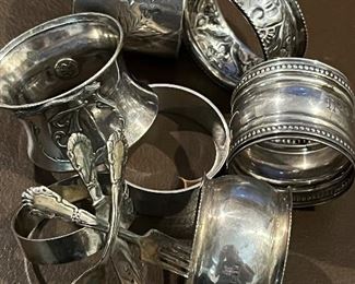 Antique Victorian sterling napkin rings 