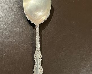 Large vegetable spoon in sterling 