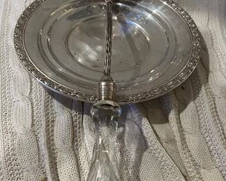 Victorian cut glass punch ladle 