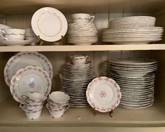 Large sets of Limoges and Royal Doulton