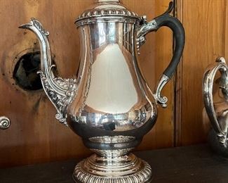 Antique George III hot water pot…simply lovely…appraisal is $2000