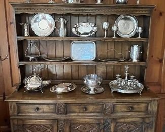 Antique silver plate all hand chased and weighty indicative of age and value.