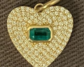 Small diamond and emerald heart
$850 FIRM