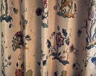English printed tapestry drapes 