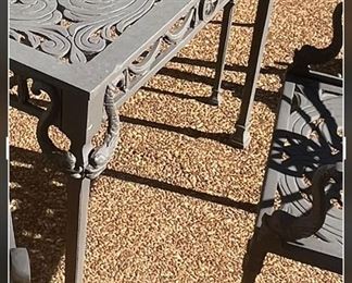 More than 20 pieces of expensive iron patio furniture recently sandblasted and painted.
