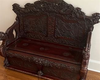 Spectacular 18th C ceremonial throne originally part of a carried procession 