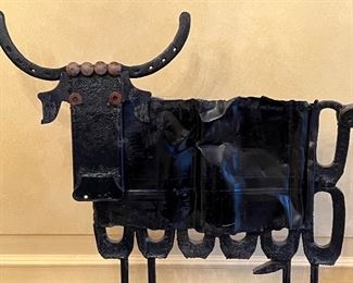 Heise signed metal bull