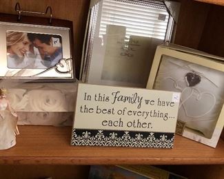 Wedding Items, Christmas Ornament, Lenox Ring Bearer Pillow, Lenox Photo Album, Silver Picture Frame, Family Plaque