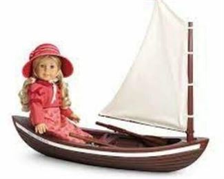 Caroline Abbott  - American Girl Doll and Skiff  - New in Box  - Mint Condition