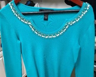 Sweater with Bead Detail  - Size Small-Petite