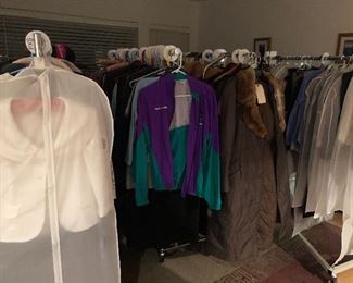 Lots of Clothes - Some Vintage 80s and 90s, some new with tags... Tahari, Calvin Klein, Cache, Chicos, Banana Republic, Wilson's Leather...Women's Sizes 0-24W, Children's Sizes 10-16, Lots of Petite and Regular Sizes