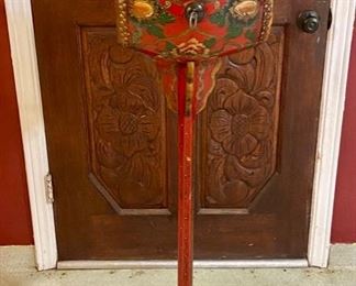 Tibetan Wooden Hand Painted Double-Sided Drum