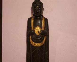 Wooden Buddha Statue- approximately 40" high. SOLD