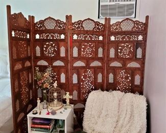 Carved Wooden Screen/Room Divider made in Bali