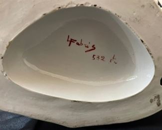 Luigi Fabris Porcelain Figurine on Swing - Signed and Marked on base. Size 11.5 x 10 x 8 in.