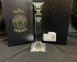Versace for Rosenthal Medusa Crystal Candle Stick Holder 10" Height