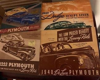 vintage Mobile Car brochures