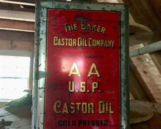 Vintage Castor Oil can